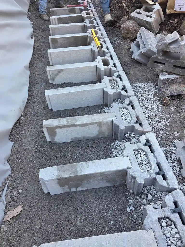 Step 03: base and drainage on a Lobos Landscape &amp; Hardscaper job in Cleveland, Tennessee